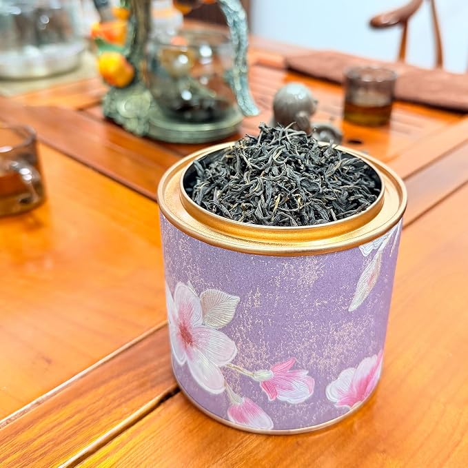 TooGet Tea Tin Canisters 6Pcs - Loose Leaf Tea Storage Small Empty Tins Vintage Round Airtight Storage Tin Containers with Lids, Tinplate for Teas, Coffee, Herbal, Spices & Dry Food (3.93 x 4.13 in)