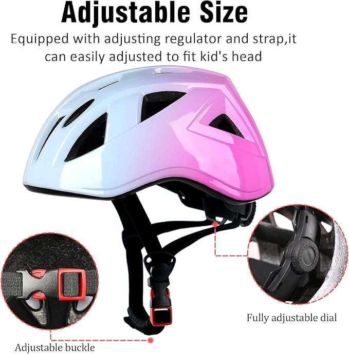 Kids Bike Helmet,2 Sizes Adjustable for Youth Child Boys & Girls Ages 3-5-8-14,Ventilation and Multi-Sport for Bicycle Skate