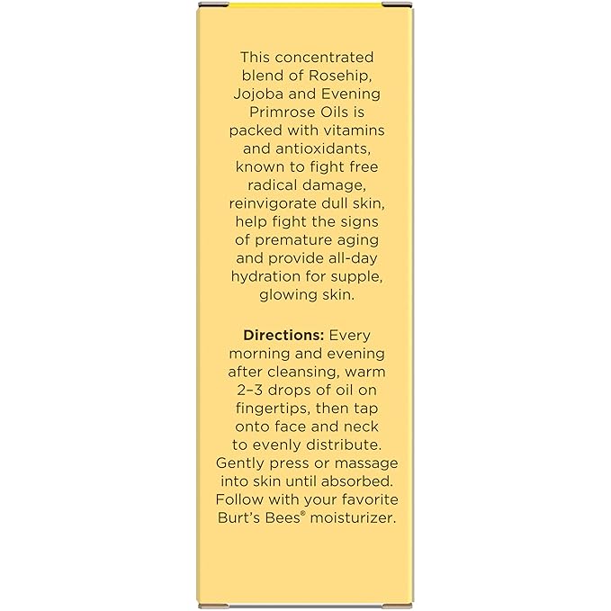 Burt's Bees Gua Sha Face Oil With Rosehip Seed Extract,Reduces Appearance of Fine Lines and Wrinkles,Use with Ice Roller & Facial Tools,Natural Origin Skin Care,0.51 fl. oz.,(Pack of 2)