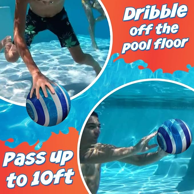 The Ultimate Pool Ball - Fill It with Water to Play Underwater Games - Best Outdoor Toys for Kids Ages 8-12 - Fun Easter Basket Stuffers for Boys & Ideas for 6, 7, 9, 10 & 11 Year Old Girls & Teens