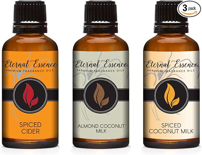 30ML - Trio (3) - Spiced Cider, Almond Coconut Milk & Spiced Coconut Milk - Premium Fragrance Oil Trio - 30ML