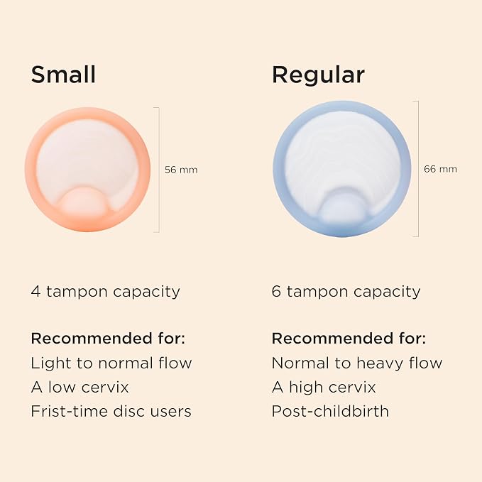 Saalt Menstrual Disc - Soft, Flexible, Reusable Medical-Grade Silicone - Wear 12 Hours - Removal Notch - Two Sizes - Menstrual Cup or Tampon Alternative - Made in USA - Lasts 10 Years (Blue, Regular)