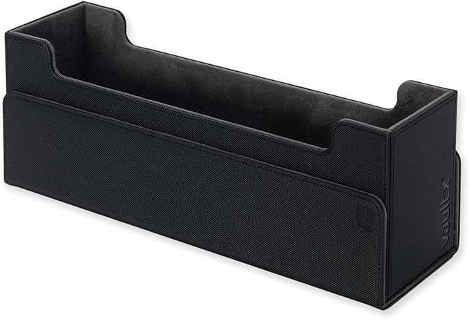 Vault X Card Storage Box, Exo-Tec Material, Detachable Magnetic Lid, with Dividers & Foam Fillers, for Trading Cards (Black)