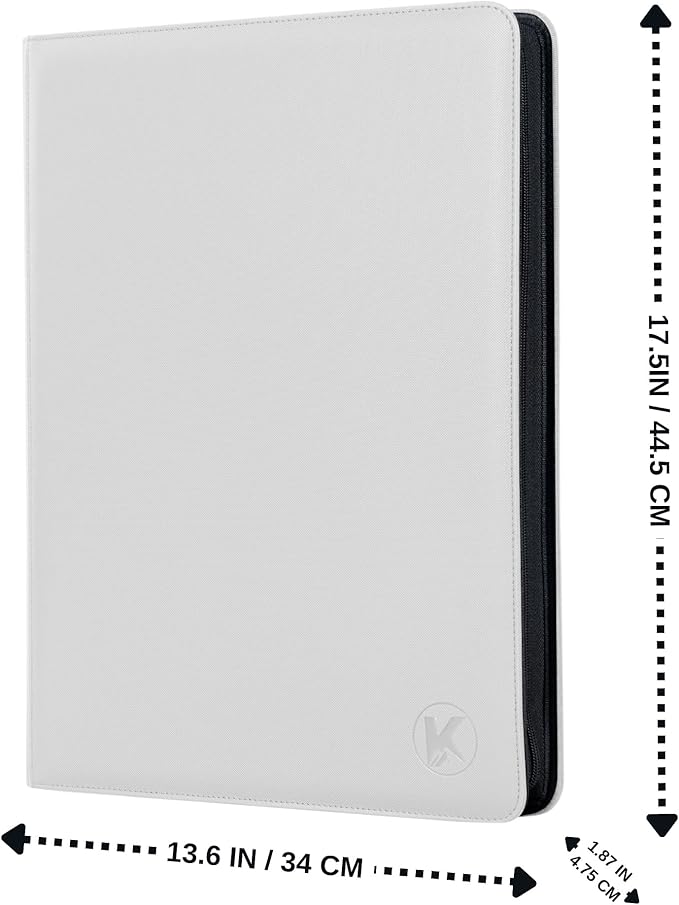 1000+ Pockets Trading Card Binder, 16-Pocket Card Ablum Compatible with MTG,Sports Cards & Other Standard Size Trading Cards (White)