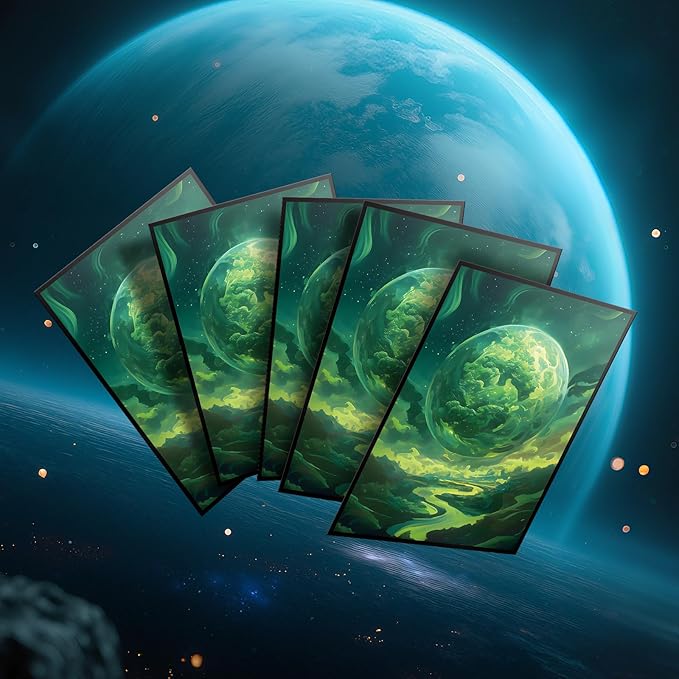 MTG Card Sleeves - Forest - Planet Basic Lands Series - Ultra Clear Front & Matte Finish Back, 100 Count Standard Size Matte Art Sleeve for Magic The Gathering