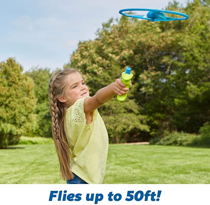 Kidoozie Rip Cord Flying Disc - STEM Toy for Kids 5+ - Flies 50+ Feet!
