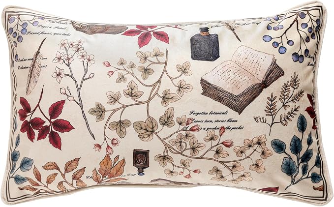 Designer Vintage Velvet Throw Pillow Cover,20"x12"-Xipeia | Pillow Cover,Concealed Zipper Design,Dragonfly Pattern,Sofas,Bedroom,Living Room,Lounge Chairs,All Season Home Decor