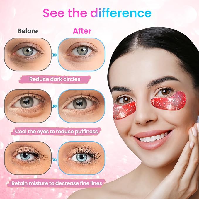 Onespring Eye Masks (36 Pairs) - Under Eye Patches for Relieves Dark Circles, Fine Lines and Puffiness, Revitalizing Eye Gel Pads - Ideal for Daily Skin Care & Gift Choice