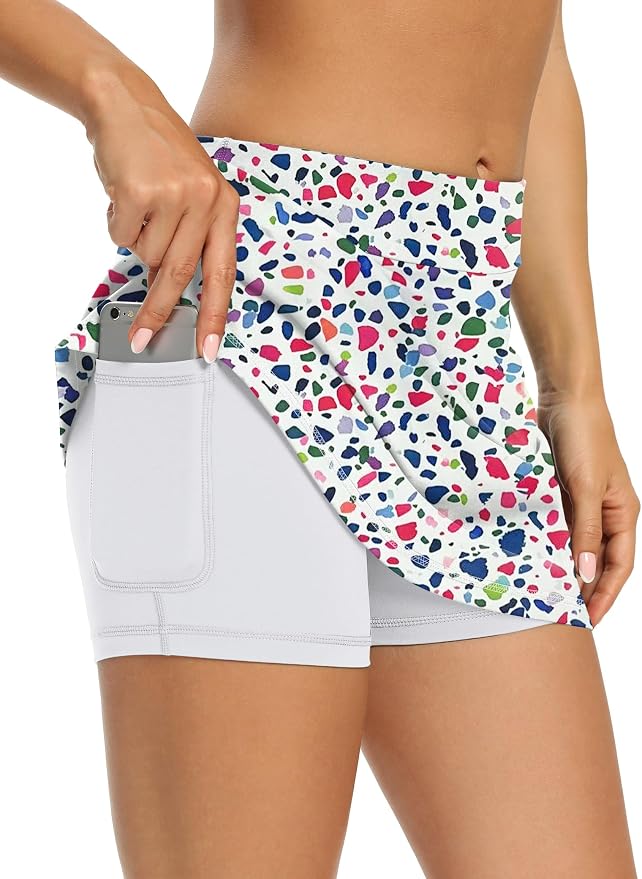 LouKeith Tennis Skirts for Women Golf Athletic Activewear Skorts Mini Summer Workout Running Shorts with Pockets