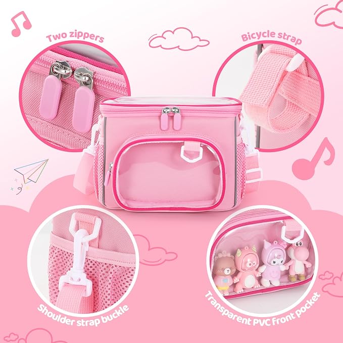 Kids Bike Basket, Front Frame Handlebar Bag for Toddler Scooter Tricycle Bicycle, Cute Small Fabric Bicycle Basket for Boys & Girls,