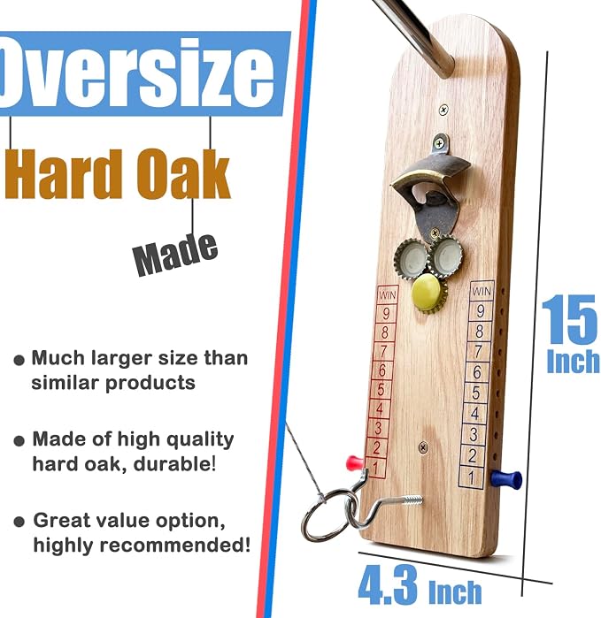 Hook and Ring Toss Game Bottle Opener Ring Toss Game for Indoor Outdoor Party Man