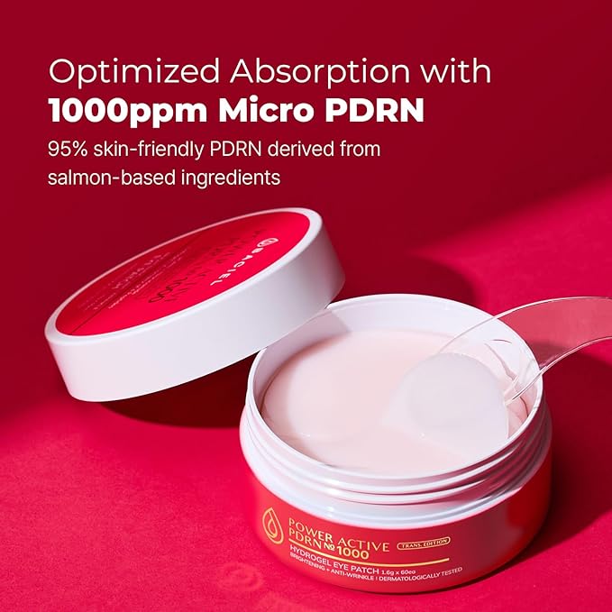 BACIEL - Hydrogel Under Eye Pacthes with PDRN 1000ppm, Collagen and Peptide (30 pairs) - Reduce Fine lines, Wrinkles - Mask For Puffy eyes, Eye bags, Dark Circles