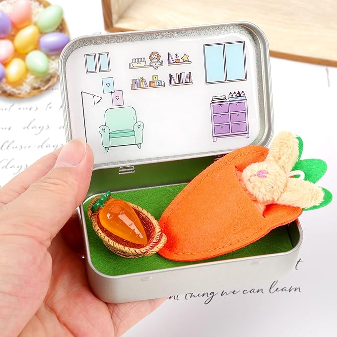 Little Pocket Bunny, Easter Basket Stuffer, Easter Gifts for Kids, DIY Pet Bunny Adoption, Easter Baskets