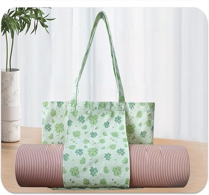 Yoga Mats bag for Women, Canvas Bags for Yoga Mat & Blocks Women, Floral Gym Valentine's Day Gifts for Yoga Lover