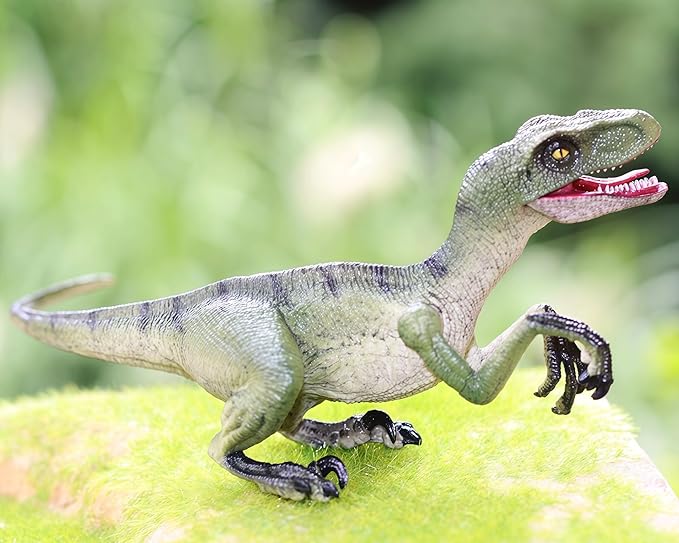 Gemini&Genius Velociraptor Dinosaur Toy for Kids, Realistic Velociraptor Dino, Detail Raptor Action Figure, Gift and Dinos World Collection Toy for Kids