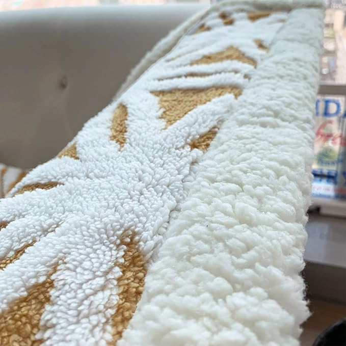 LOMAO Sherpa Fleece Blanket Gifts for Mom Dad Cozy Soft Throw Blanket for Women Men Birthday Gifts Dual Sided Couch Sofa Bed Blanket (Yellow, 71''x80'')