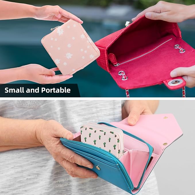 Abeillo Sanitary Napkin Storage Bags 3Pcs Menstrual Cup Pouches Nursing Pad Holder Tampon Bags Portable Period Bag Feminine Pouch for Girls