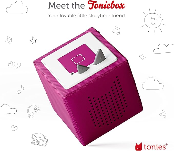 Toniebox 1 Audio Player Starter Set with Playtime Puppy - Listen, Learn, and Play with One Huggable Little Box - Purple