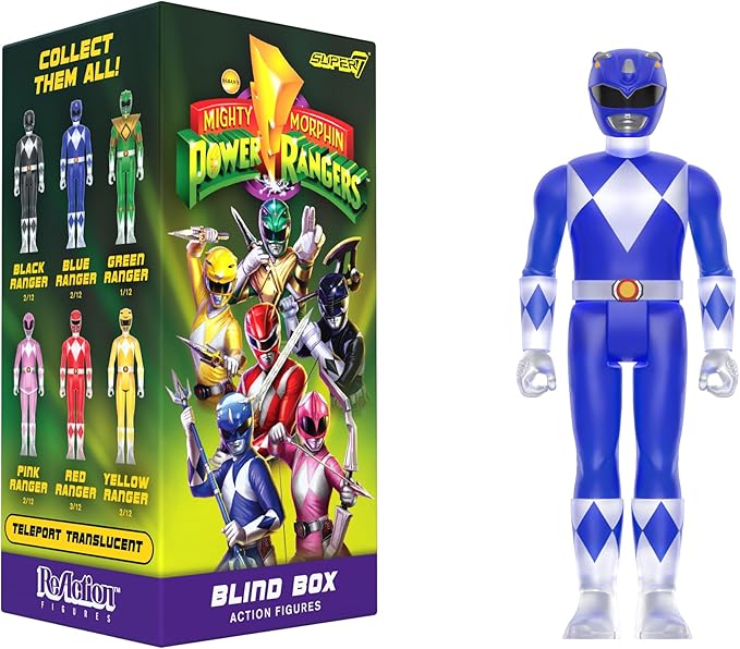 Super7 Mighty Morphin Power Rangers Blind Box Wave 01 - Blind Box Flat - Set of 12 Action Figures