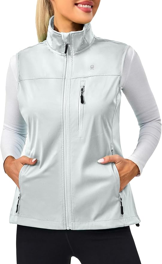 Little Donkey Andy Women's Lightweight Vest Windproof Sleeveless Jacket | Cycling Windproof Vest, Water-Repellent Stretch Shell, Lightweight Tennis Running Outerwear, Golf Hiking Workout Sleeveless