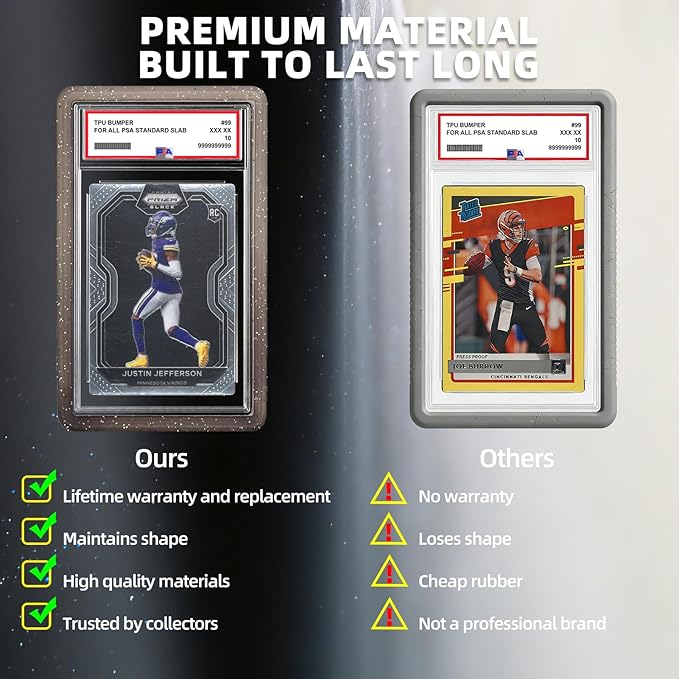 NAKIS Slab Guard for PSA Graded Cards, 1 Pack TPU Slab Protector Graded Bumper Guard for PSA Graded Card Only, Gradient Color Glitter Limited Edition, COLOR5