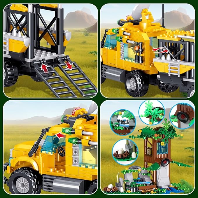 546 Pcs Dinosaurs Building Blocks Set, Dinosaur Toys for Age 6+Years,Dinosaur Park World, Construction Dino Birthday Gifts for Boys