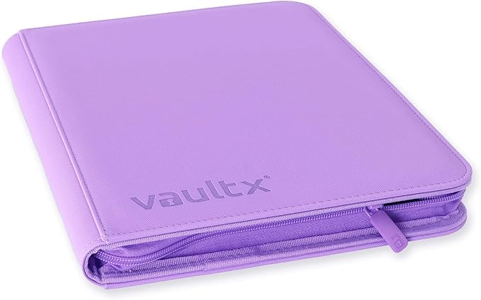 Vault X 4 Pocket Zip Binder, 160 Cards, Exo-Tec Material, 20 Side-Loading Pages (Purple)