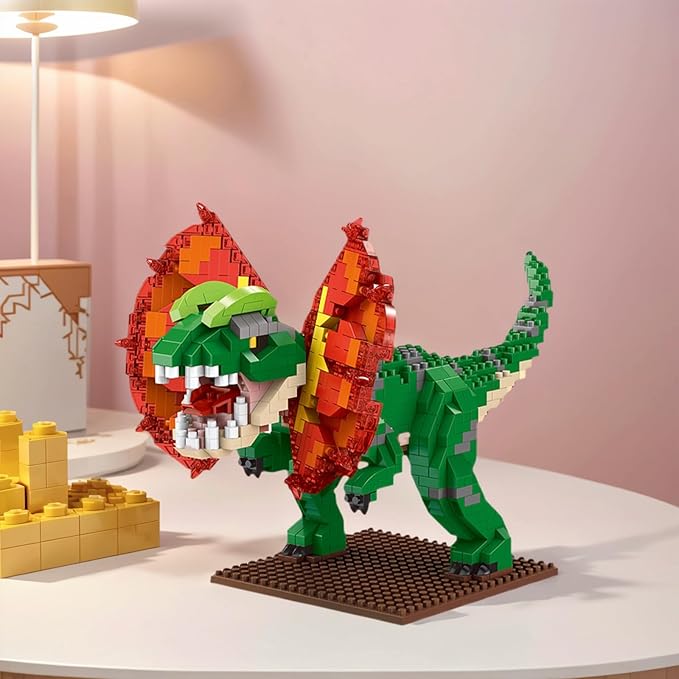 Dinosaur Micro Mini Building Block Sets for Adults, No Compatible with Lego, Building Toys for Home & Office Decor, MOC 3D Creative Model Gifts for Christmas