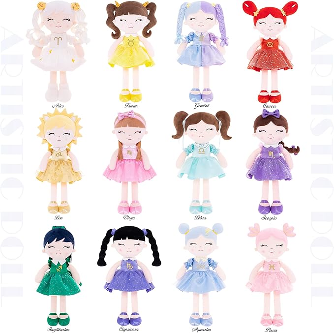 Baby Girl Gifts Plush Dolls Constellations Zodiac Doll Birthday Gift 17 inches Aquari
