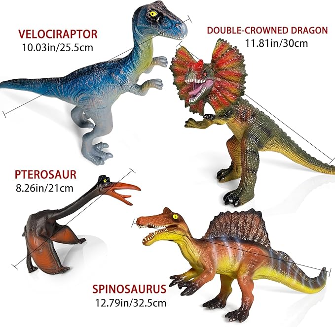 Dinosaur Toys for Kids 3-5 – 7 PCS Realistic Large Dinosaur Figures Soft Jumbo Dino Toy for Boys & Girls 5-7 Years Old – Toddler Boy, Animal Dino Toys