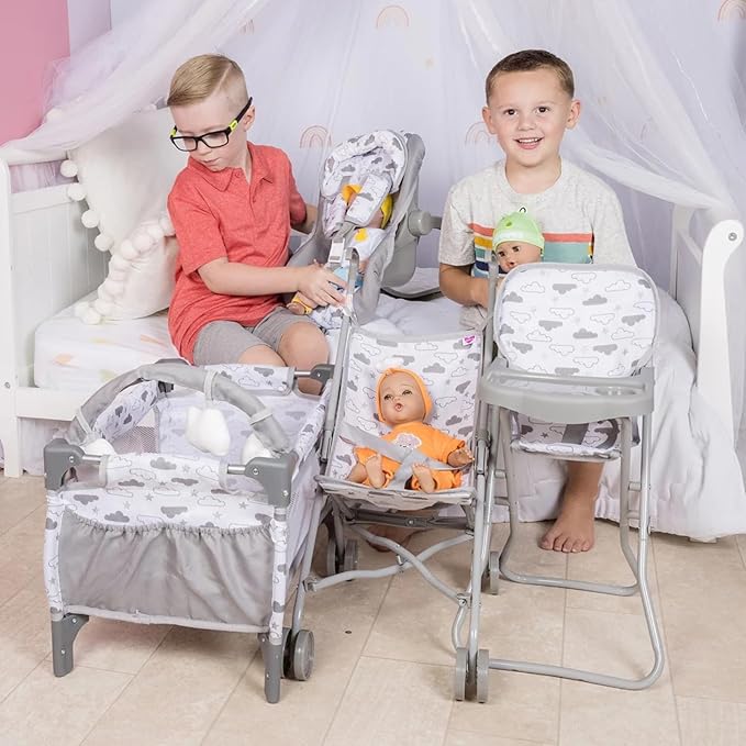 ADORA Durable Twinkle Star Baby Doll High Chair for Feeding and Imaginative Pretend Play, Suits Most Stuffed Animals, Plush Toys, and Dolls up to 16 inches, Birthday Gift for Ages 3+