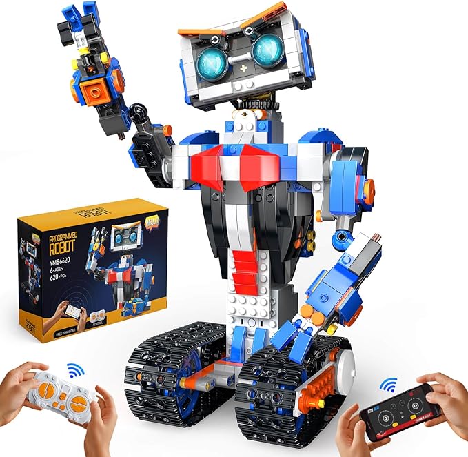 Robot Robotics for Kids Ages 8-12 Boys Girls with App & Remote Control, stem Toys for Boys Age 8-12, Build Your Own Robot STEM Building Sets Toys, Birthday (623 PCS)