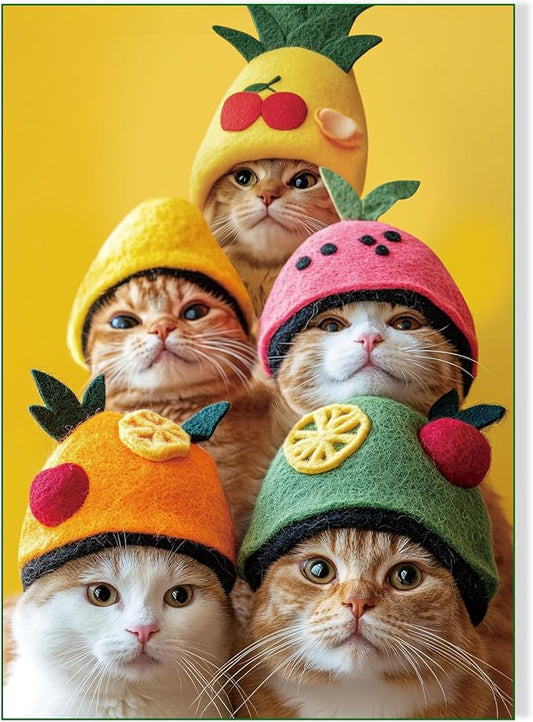 500 Pieces Large Size Jigsaw Puzzles for Adults and Teens and Kids Family Happy Games Funny Cats' Party [Larger Pieces] (Cat's Party)