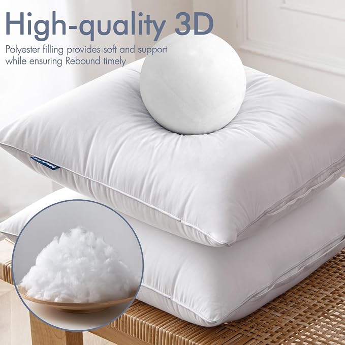 MIULEE 20x26 Pillow Inserts (Set of 2) -Decorative Throw Pillow with 100% Cotton Cover Rectangle for Sofa Couch