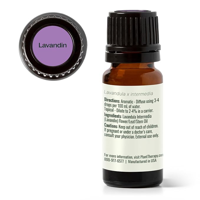 Plant Therapy Lavandin Essential Oil, 10 mL (1/3 oz), 100% Pure and Undiluted, Aromatherapy for Balance & Calm