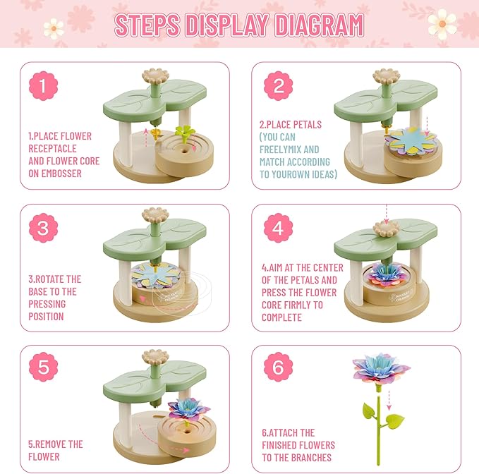 Crafts for Girls 8-12,Craft Kits DIY Fabric Flower Bouquet,Build Your Own Flowers,Toys for 8-12 Years Old,Educational Arts & Crafts Activity, Gardening Pretend Play, 8-12 Year Old Girl Birthday Gifts