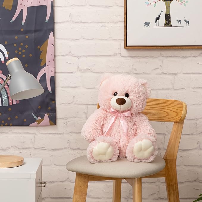 Super Color Teddy Bear Stuffed Animals Plush Toy for Children Girlfriend Family Congratulations Baby Shower Birthday Pink 14 inch