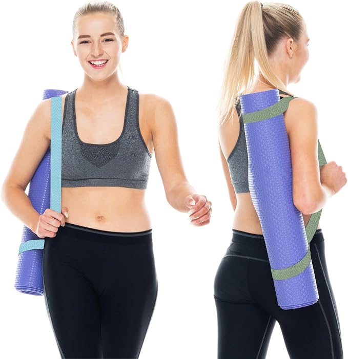 6 Packs Yoga Strap for Stretching Yoga Belt Adjustable Straps for Non Elastic Stretching Strap Exercise Straps for Pilates