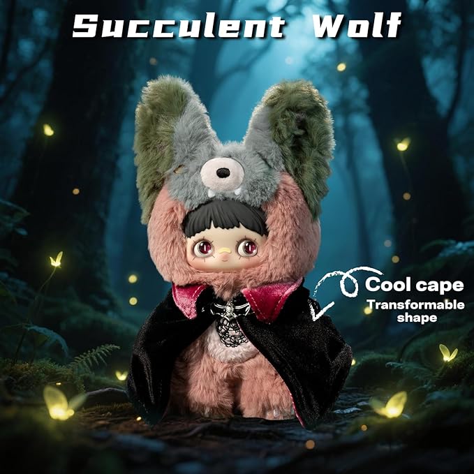 Plush Blind Box,Maymei Twin Secret Realm Series Stuffed Blind Box Doll 1PC,Kawaii Mystery Plush Toys Collectible for Birthday Gift,Halloween Plush Toys (1 of 7 Possible Styles)