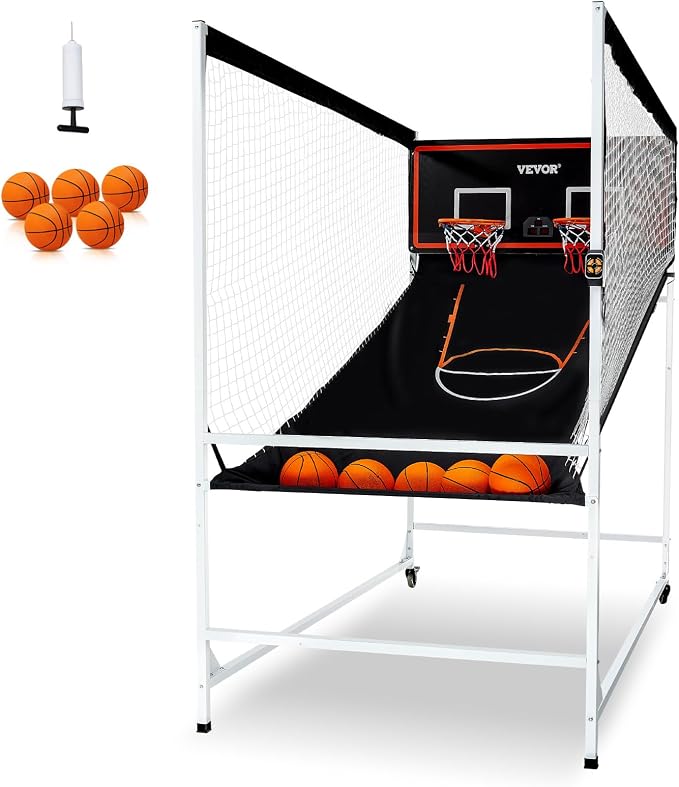VEVOR Basketball Arcade Game Indoor, 2 Player Indoor Basketball Game, Home Dual Sport with 8 Game Modes, Electronic Scoreboard, and Inflation Pump,Adults