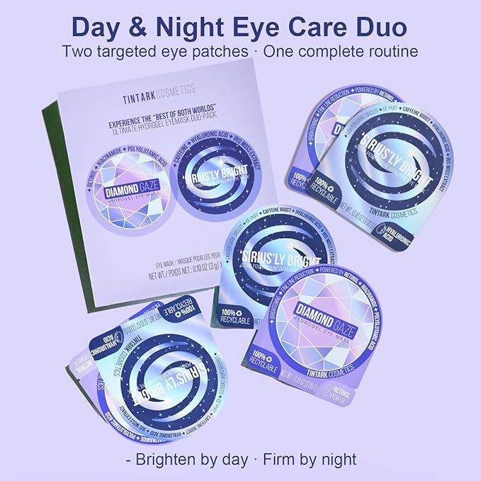 Ultimate Duo-pack Under Eye Patches 28 Pairs, 15-Min Revive Hydrogel Eye Masks with Caffeine Retinol Niacinamide to Reduce Dark Circles Puffiness Wrinkles, Refresh Tired Eyes, Bridesmaid Women Gifts
