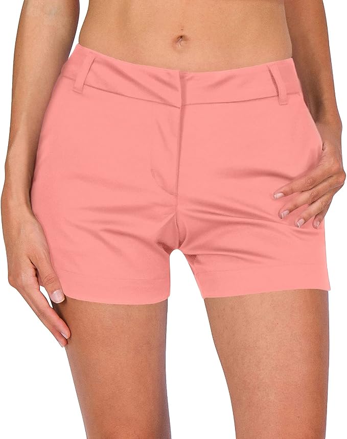 Three Sixty Six Womens Golf Shorts 4 ½ Inch Inseam - Quick Dry Active Shorts with Pockets, Athletic and Breathable