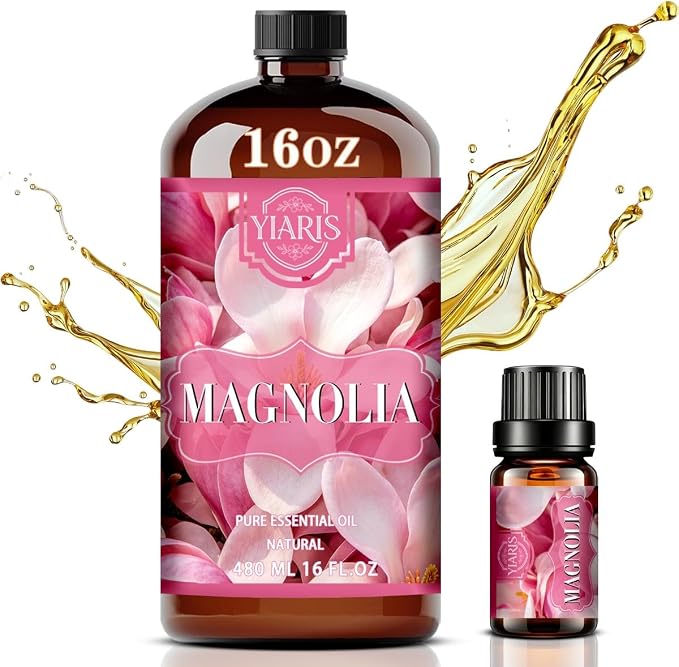 Magnolia Essential Oil-YIARIS Magnolia Essential Oil-16.33 Fl Oz,Pure and Natural Fragrance Oil for Home Fragrance,Cleaning,Personal Care,Massage,Yoga,DIY Candle,DIY Soap