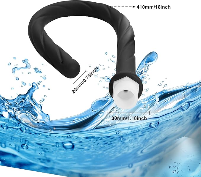 Shower Enema Douche Nozzles for Men and Women, 4 Holes Water Spray Comfortable Silicone Nozzles Enema Attachment, Reusable Shower Enema Hose