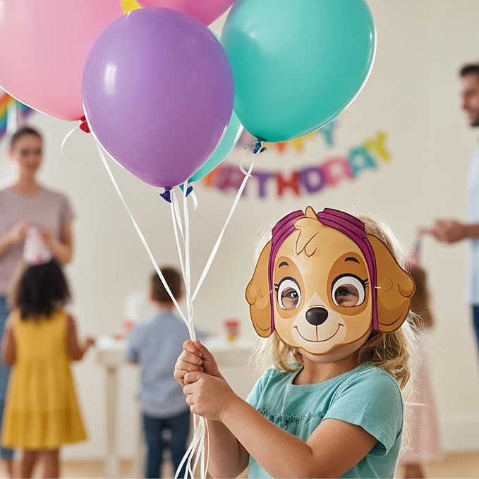 Unique Paw Patrol Party Masks | 24 Count | For Kids Birthday Party Favors and Decorations | Officially Licensed | includes Checklist