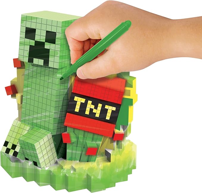 Tara Toys Minecraft Design A Vinyl™ Toy Figure with Washable Markers, 5-Pieces, 3 Years and Up