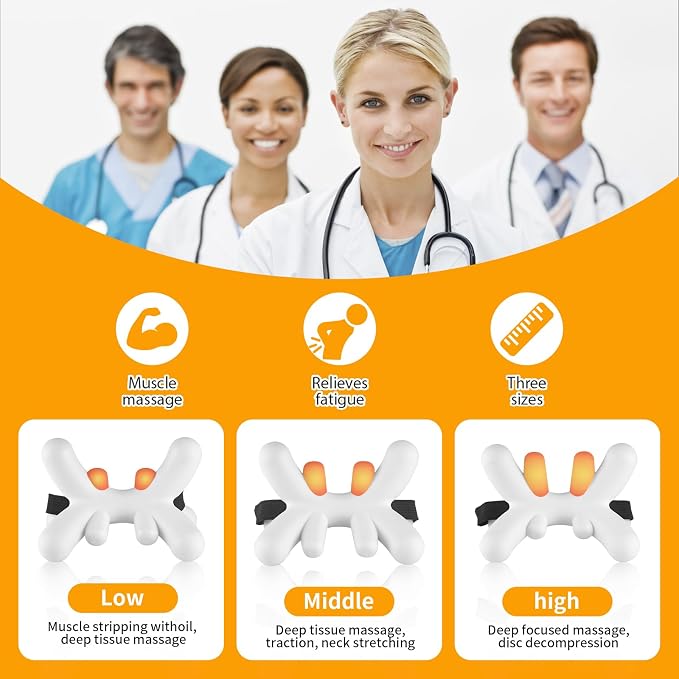 Occipital Release Tool for Neck, Suboccipital Release Tool and Shoulder Trigger Point Massager, Deep Tissue Acupressure Massage Tool for Headache, TMJ and Cervical Tension Relief, Hands-Free Design