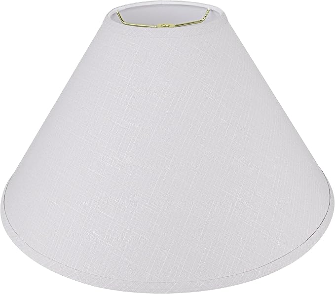 Aspen Creative 32205A Hardback Empire Spider Lamp Shade in Light Grey, 6" Top x 19" Bottom x 12" Slant Height