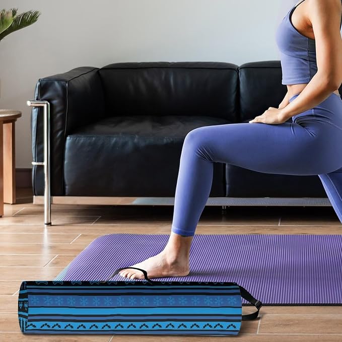 Yoga Mat Bag with Adjustable Shoulder Strap and Handle Zipper, 30in Wide x 6.3in Diameter for Yoga Mat Storage