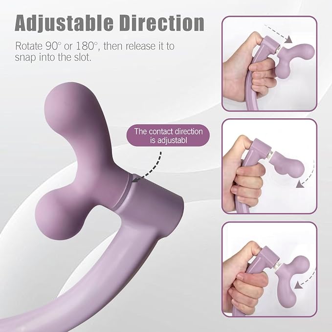 Self Massage Tool - Original Trigger Point Therapy for Back and Neck, Lower Back Massager, Myofascial Release Tool & Deep Tissue Muscle Massage Stick, Shoulder,Leg,Feet, Purple (Purple)